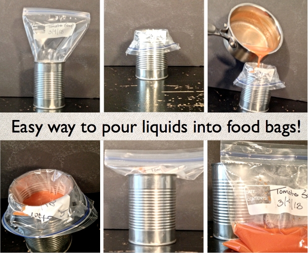 kitchen tips, cleaning tips, Easy way to fill a food storage bag