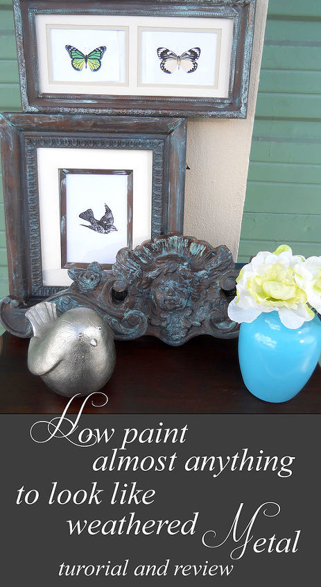 how to paint almost anything to look like weathered metal, crafts, painting, the finished Lovelies