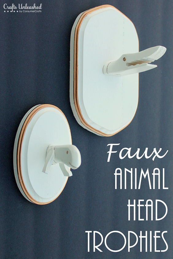 wood crafts faux animal head trophies, crafts, woodworking projects