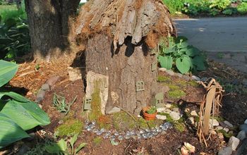 You Can Make a Fairy Garden Cottage Out of a Stump!