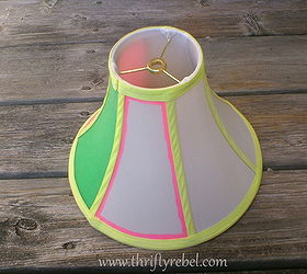 highlighter marker lamp makeover, crafts, lighting, Colouring in with Highlighter Markers
