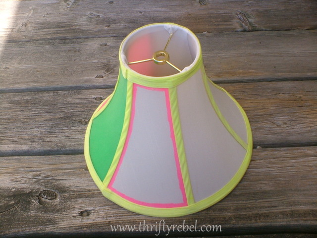 highlighter marker lamp makeover, crafts, lighting, Colouring in with Highlighter Markers