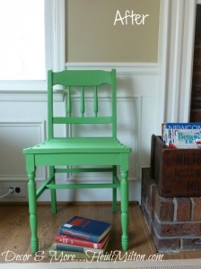 color showcase shades of sorbet, home decor, Paint a small accent piece This sweet little chair was an experiment in Antibes chalk paint It s the perfect punch of color in my family room and doubles as extra seating in a pinch