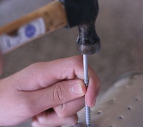 how to make a tin can lantern, crafts, Tap tap tap