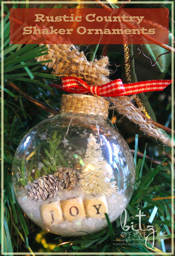 diy rustic country shaker ornaments, christmas decorations, crafts, seasonal holiday decor, DIY Rustic Country Shaker Ornaments