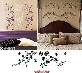 border stripe stencils from cutting edge stencils, flowers, paint colors, painting, wall decor, Wildflower Border Stencil