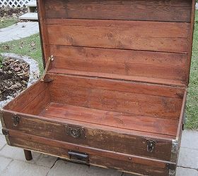 Antique steamer trunk I used for a coffee table