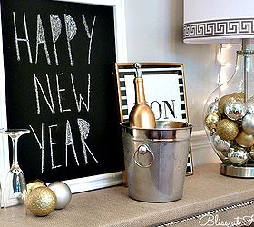 from holiday to new year s eve lamp using a fillable glass lamp, lighting, seasonal holiday decor, Metallics are trending in a big way right now and perfect for the holidays