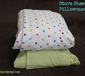 store sheet sets in pillowcases, cleaning tips, organizing, Keep sheets sets organized by sliding into a pillowcase