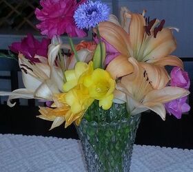 update on my first spring garden, container gardening, flowers, gardening, other side of vase