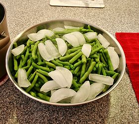 how to freeze green beans from the garden, gardening, Ice bath