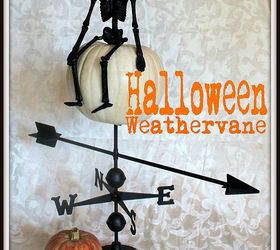 a broken weathervane gets a halloween facelift, halloween decorations, repurposing upcycling, seasonal holiday d cor