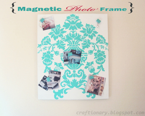 diy painted magnetic photo display, crafts, Magnetic photo display frame