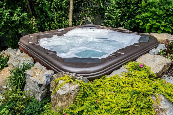 tips for low impact hot tub exercising, bathroom ideas, go green, outdoor living, plumbing, Hot Tub Setting
