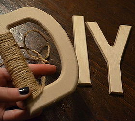 diy twine wrapped letters great for weddings and home decor, crafts, When wrapping letters with turns and gaps cut the twine loose from the roll to make manipulating the shape easier