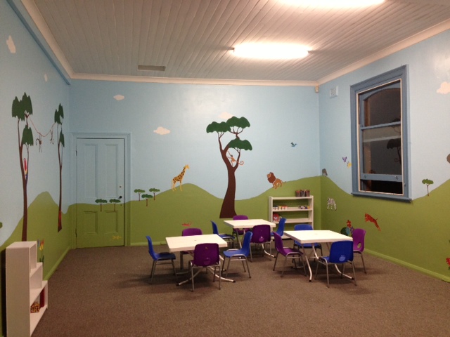 wonderful jungle safari wall mural for kids ministry, painting, wall decor, Finished Jungle Safari Themed Room