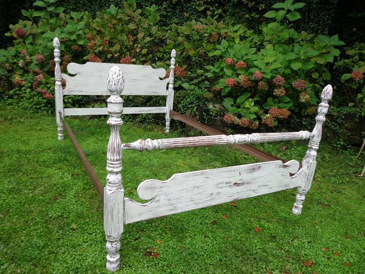 shabby chic antique bed, bedroom ideas, chalk paint, painted furniture, shabby chic, Shabby Chic Bed