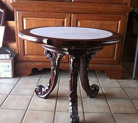 cleaning antique marble, cleaning tips, painted furniture, tiling, Ugly table with potenial