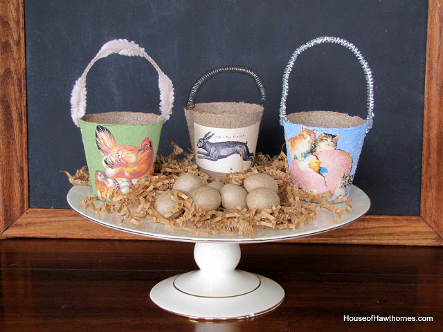 peat pot easter craft, crafts, easter decorations, seasonal holiday decor, You can decorate them in different styles and can use different materials for the handles