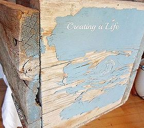 rustic box to rustic spring decor, crafts, repurposing upcycling, Deteriorating rustic box