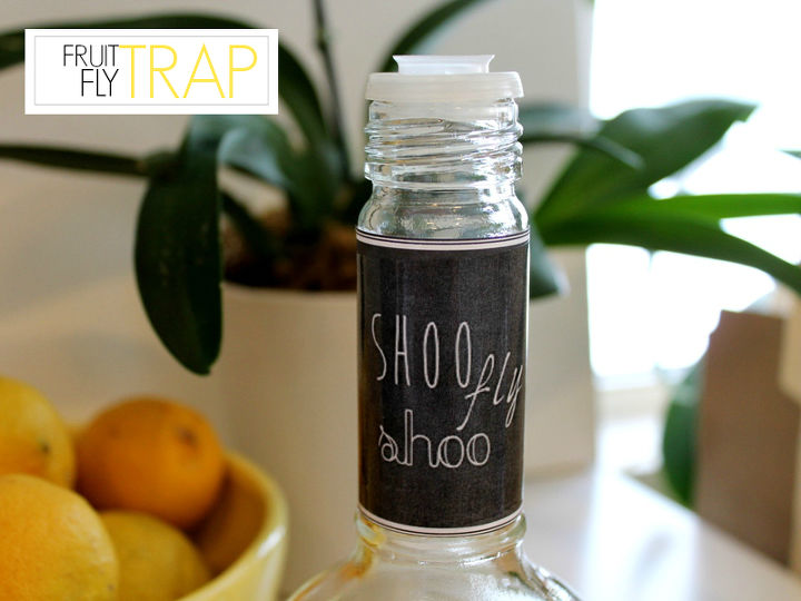 garrafa shaker armadilha para moscas de frutas, Uma etiqueta bonita completa a armadilha
