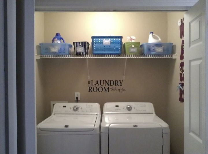 small laundry room makeover, home decor, laundry rooms, After