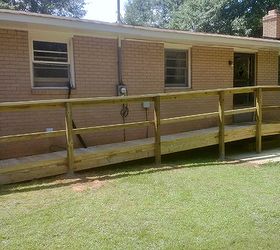 this is one ramp built by our brotherhood for one of our elder members, curb appeal, diy, woodworking projects