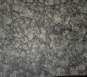 easy faux granite with no sponge painting, This is a photo of partial design with poly bottom 1 4 is without poly top has poly You can see if brings out depth and details of the patterning