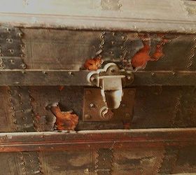 looking for suggestions on how to restore a hump back chest, painted furniture, repurposing upcycling, The latch is bent beyond repair