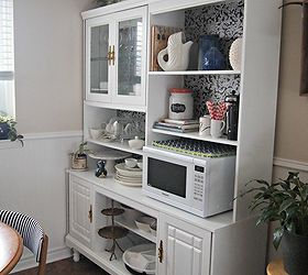 making over an 80 s wall unit into a kitchen hutch, home decor, kitchen design, painted furniture, repurposing upcycling