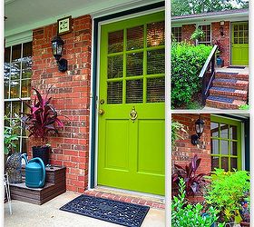 what color is your front door, curb appeal, doors, After Bold green front door