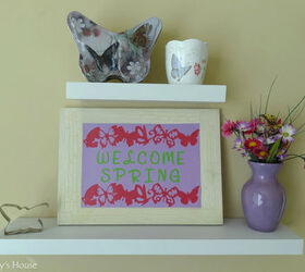 welcome spring vinyl sign, crafts, seasonal holiday decor, wreaths