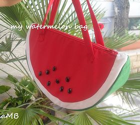 watermelon slice bag, crafts, my watermelon bag