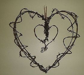 went a little barbed wire crazy and made these, crafts, My first attempt at creating something from barbed wire