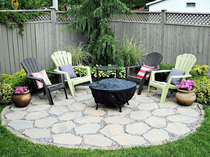 fire pit patio, outdoor living, patio, In full bloom