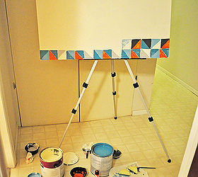 my diy geometric wall art, home decor, painting, The beginning of the artwork