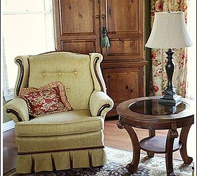 living room design ideas, garages, home decor, living room ideas, I found this chair at a garage sale for 20 and the table for 15 LOVE