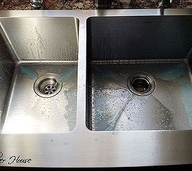 make your stainless steel sink shine my natural secret ingredient, cleaning tips, kitchen design, First clean your sink really good rinse and dry