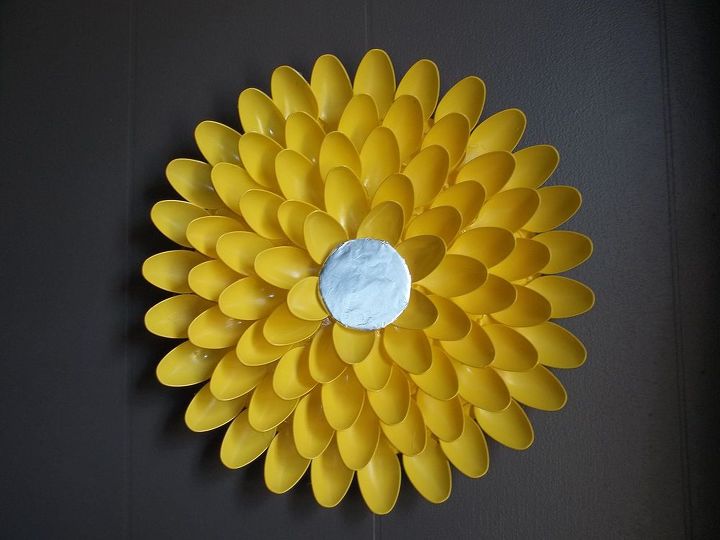 flor de plastico en forma de cuchara
