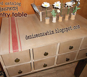 card catalog inspired entry table, chalk paint, foyer, painted furniture