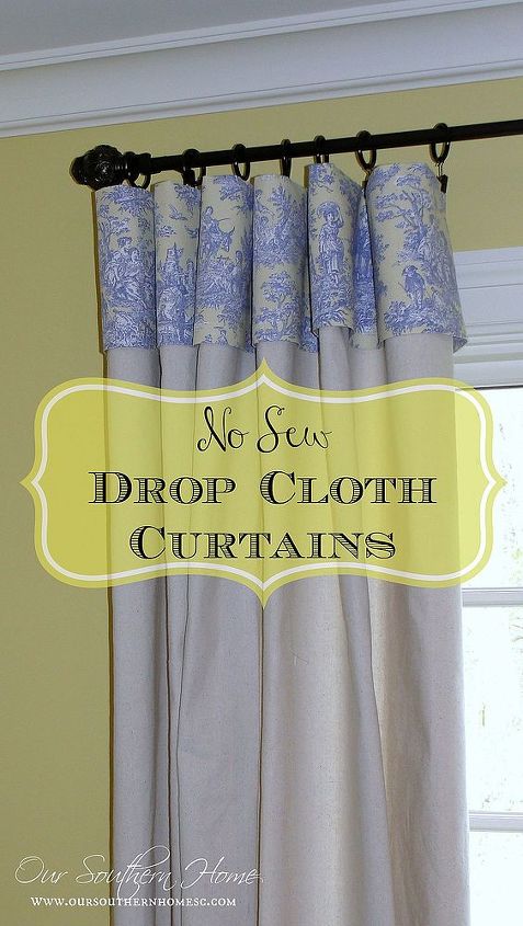 cortinas de tela sin coser con toile topper