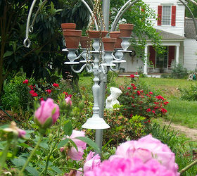 candelabra bird feeder, gardening, repurposing upcycling