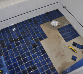 small bath flooring project, flooring, tile flooring, tiling, Dry tile layout work
