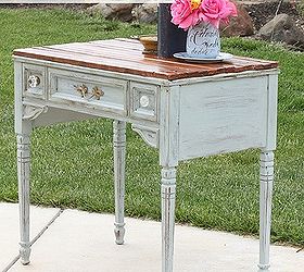 sewing table makeover with side of the road planks, painted furniture, repurposing upcycling, rustic furniture