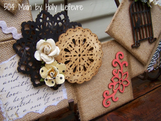 burlap canvas and wood wreath, crafts, decoupage, wreaths, Using ink to color the wood was so simple It dries quickly and gives a great slightly worn look