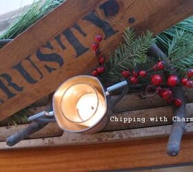 quirky rusty antler winter centerpiece, seasonal holiday decor