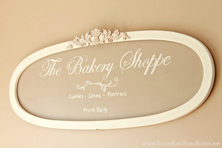 bakery shoppe sign tutorial amp a peek into my mom s kitchen, crafts, repurposing upcycling