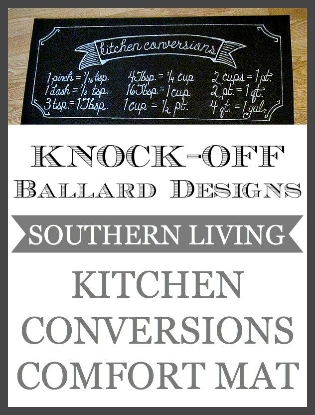 knock off ballard designs kitchen conversions mat, crafts, kitchen design