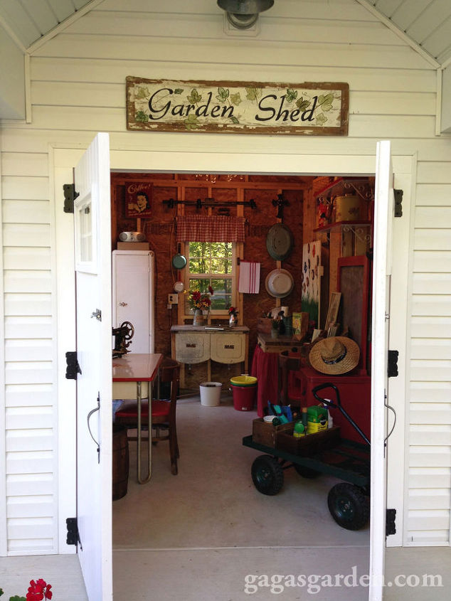 a teacher s dream garden shed, curb appeal, gardening, outdoor living, Welcome to a truly functional potting shed