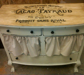 french typography buffet, painted furniture